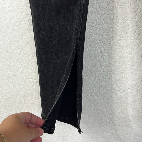 Alexander Wang Stovepipe Slit Hem Denim Flat Back Trouser Denim Jeans - Picture 5 of 9